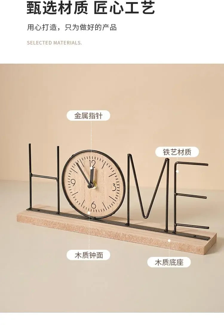 Handmade creative TV cabinet decoration furniture home living room bedroom wine cabinet office desktop clock decoration