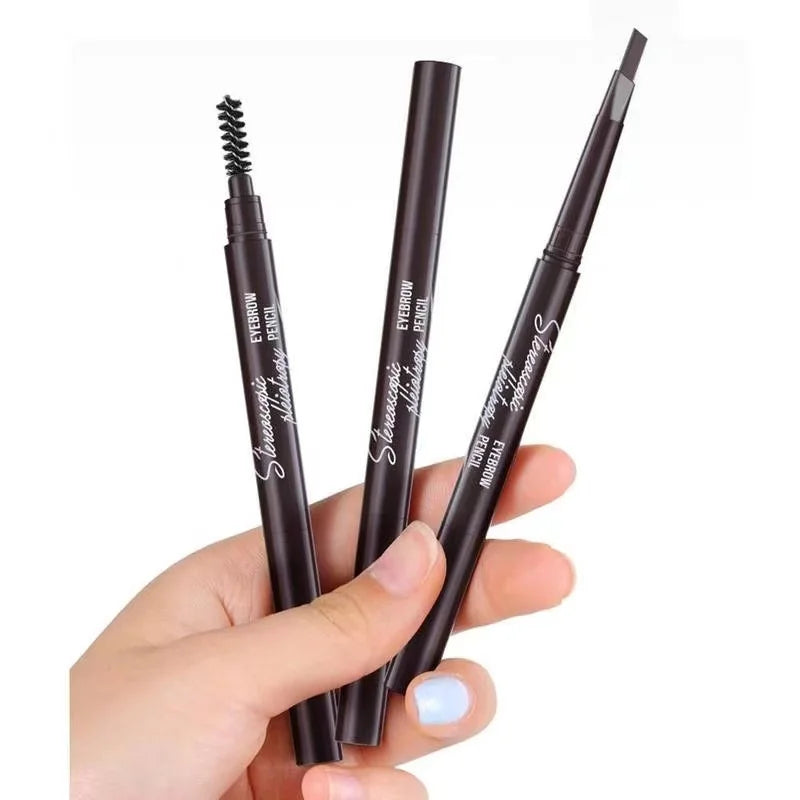 2 in 1 Eyebrow pencil professional Cosmetics makeup for women 5 Colors Waterproof Eyebrow Tattoo brush Long Lasting eyebrow pen