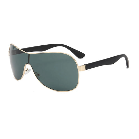 The same style sunglasses for men and women as big brand glasses. One-piece eye protection, windproof, retro UV400 sunglasses.