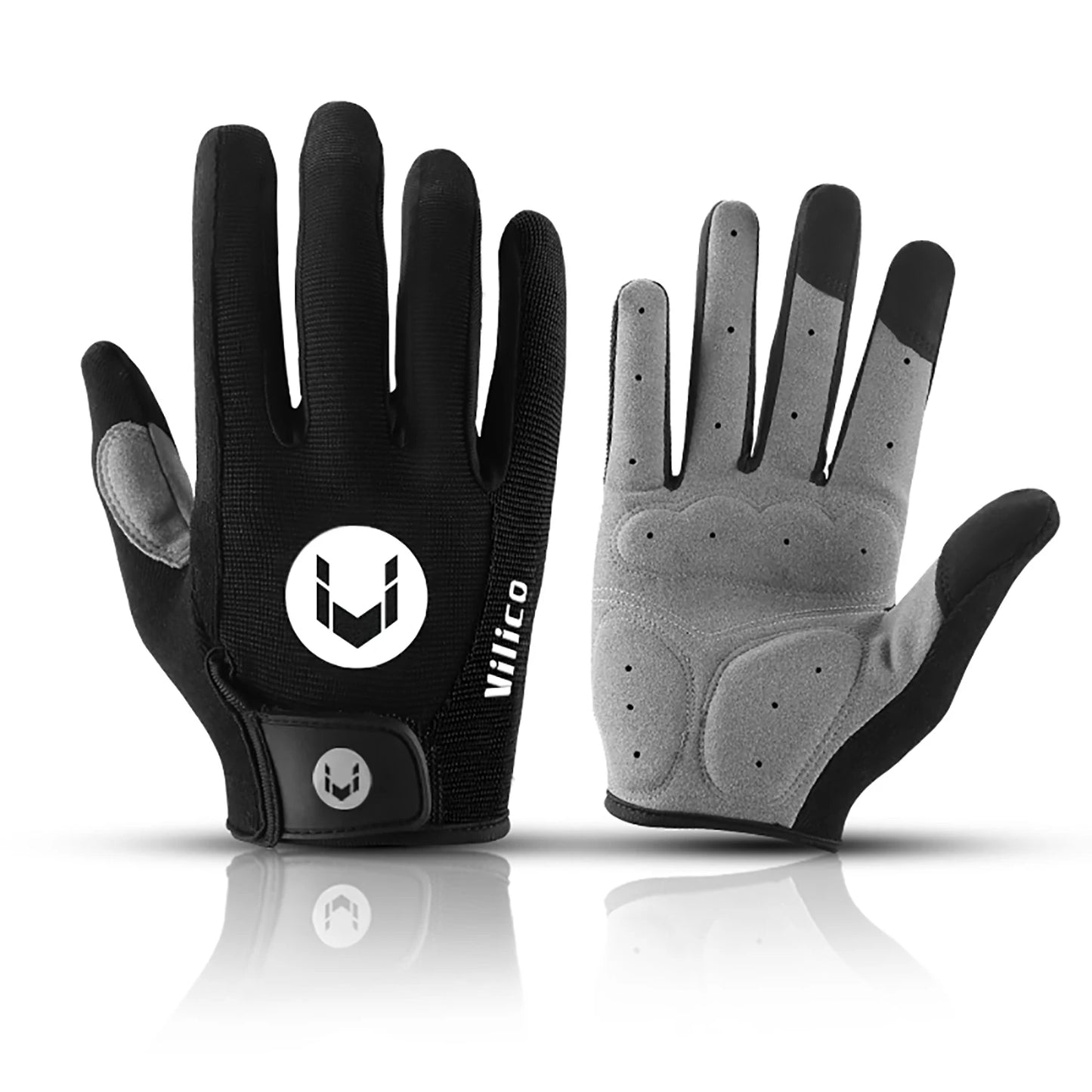 Cycling Anti-slip Full Finger Gloves MTB Bike Bicycle Gloves Pad Men Women Breathable Anti-shock Sports Gloves