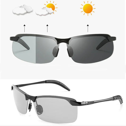 Photochromic Sunglasses Man Polarized Glasses Male Change Color Polaroid Sun Glasses for Men Sports Driving UV400 Gafas de sol