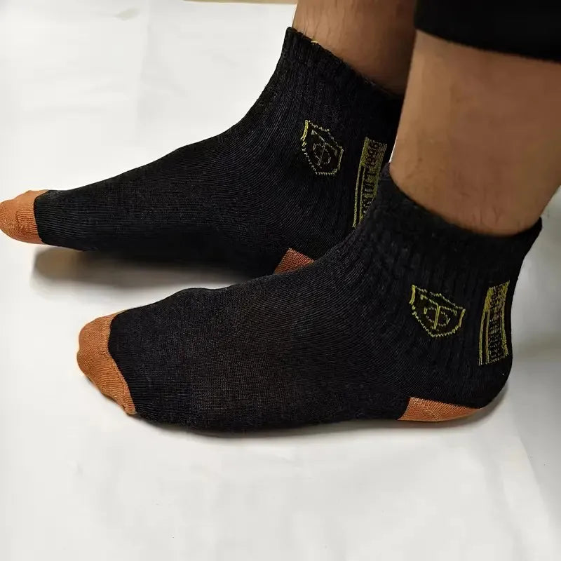 2/5/10 Pairs Men Knitted Anti Odor Round Neck Socks Sports Sweat Absorbing Breathable Soft Comfortable Business Casual Socks