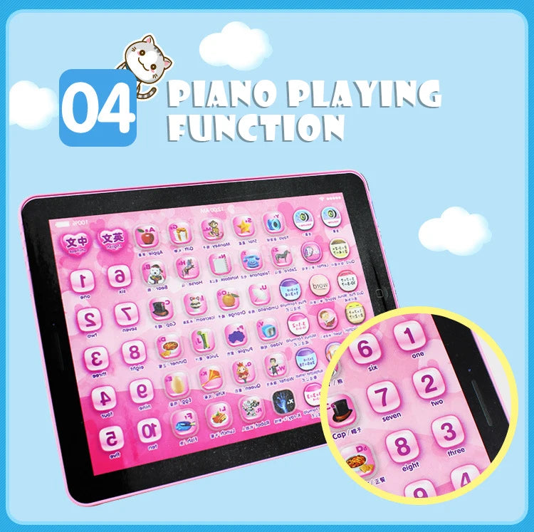 Kids Tablet Story Chinese English Learning Machine Toys Touch Song Music Game Education Baby Children Toys Girls Birthday Gift