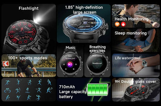 2025 smart electronic watch exterior alloy material 360 * 360 high-definition screen heart rate synchronous detection