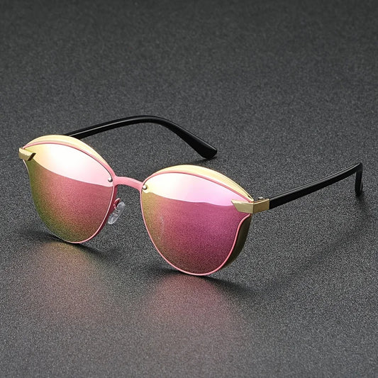 High-quality Sunglasses For Both Men And Women, Featuring Golden Frames, Suitable For Hiking, Driving, Fishing, And Photography.