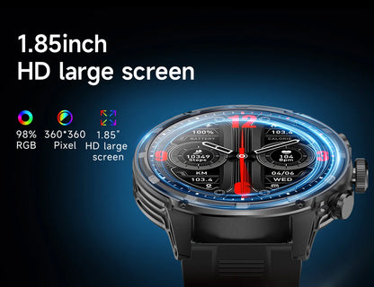 2024 Men's Smart Watch 1.85-inch Full Screen Touch Screen 360 * 360 Resolution IP67 Waterproof 710Mah Battery Capacity Watch