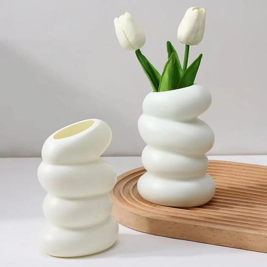 Nordic Flower Vase Modern Home Decor Room Decoration Interior Accessories Ornament Plant Bedroom Garden Table Decorative Vase
