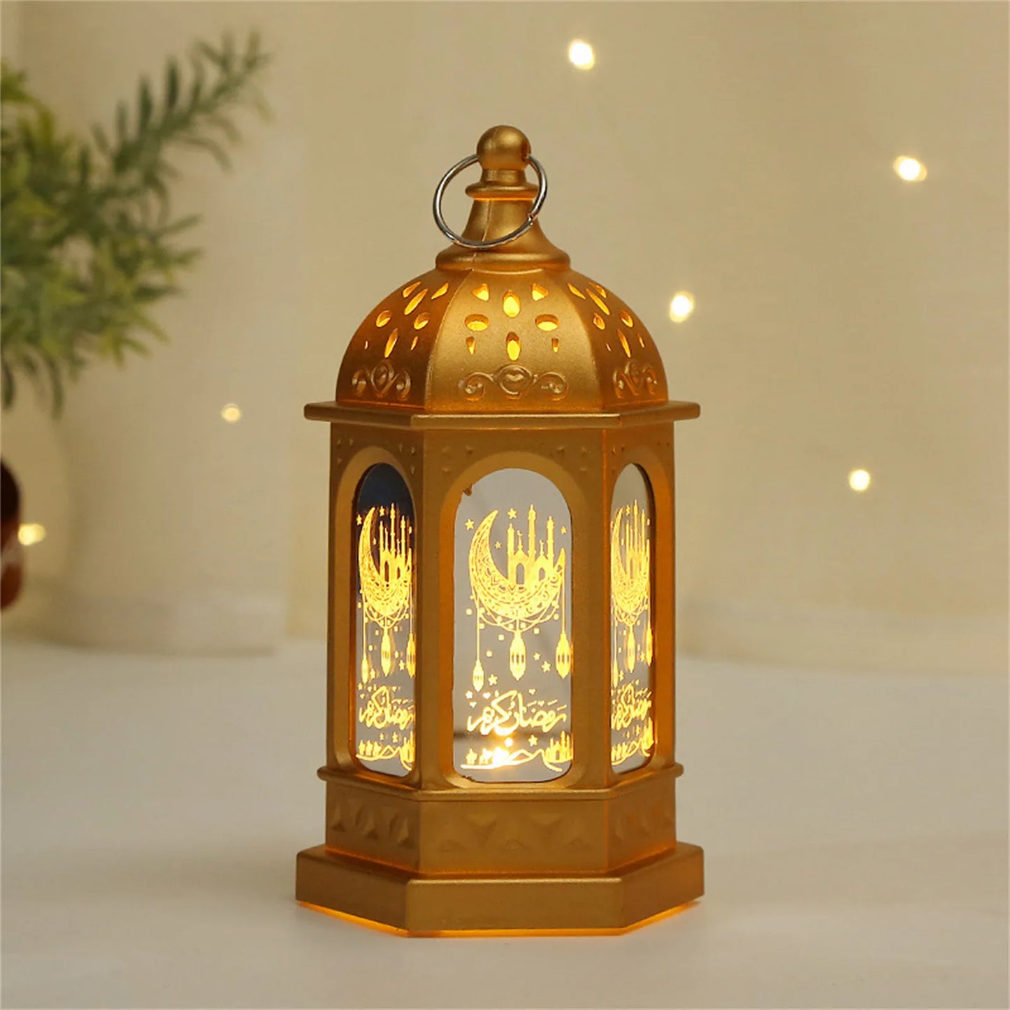 Ramadan Halloween Decorations Castle LED Decorative Lamp Holiday Party Horror Props Candle Hanging Lantern Bar Garden Home Decor