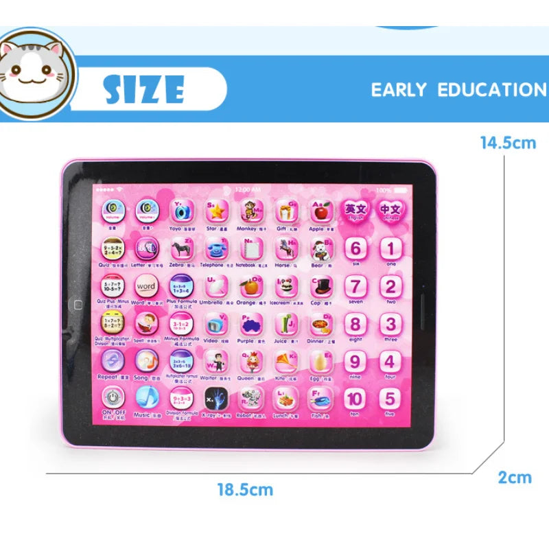 Kids Tablet Story Chinese English Learning Machine Toys Touch Song Music Game Education Baby Children Toys Girls Birthday Gift