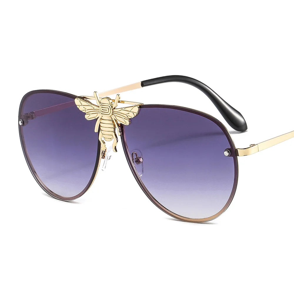 2022 Fashion Modern Oversized Sunglasses For Women Men Luxury Designer Sun Glasses Bee Decoration Trengding Shades UV400