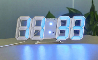 3D Digital Wall Clock Decoration for Home Glow Night Mode Adjustable Electronic Watch Living Room LED Clock Decor Clocks Garden