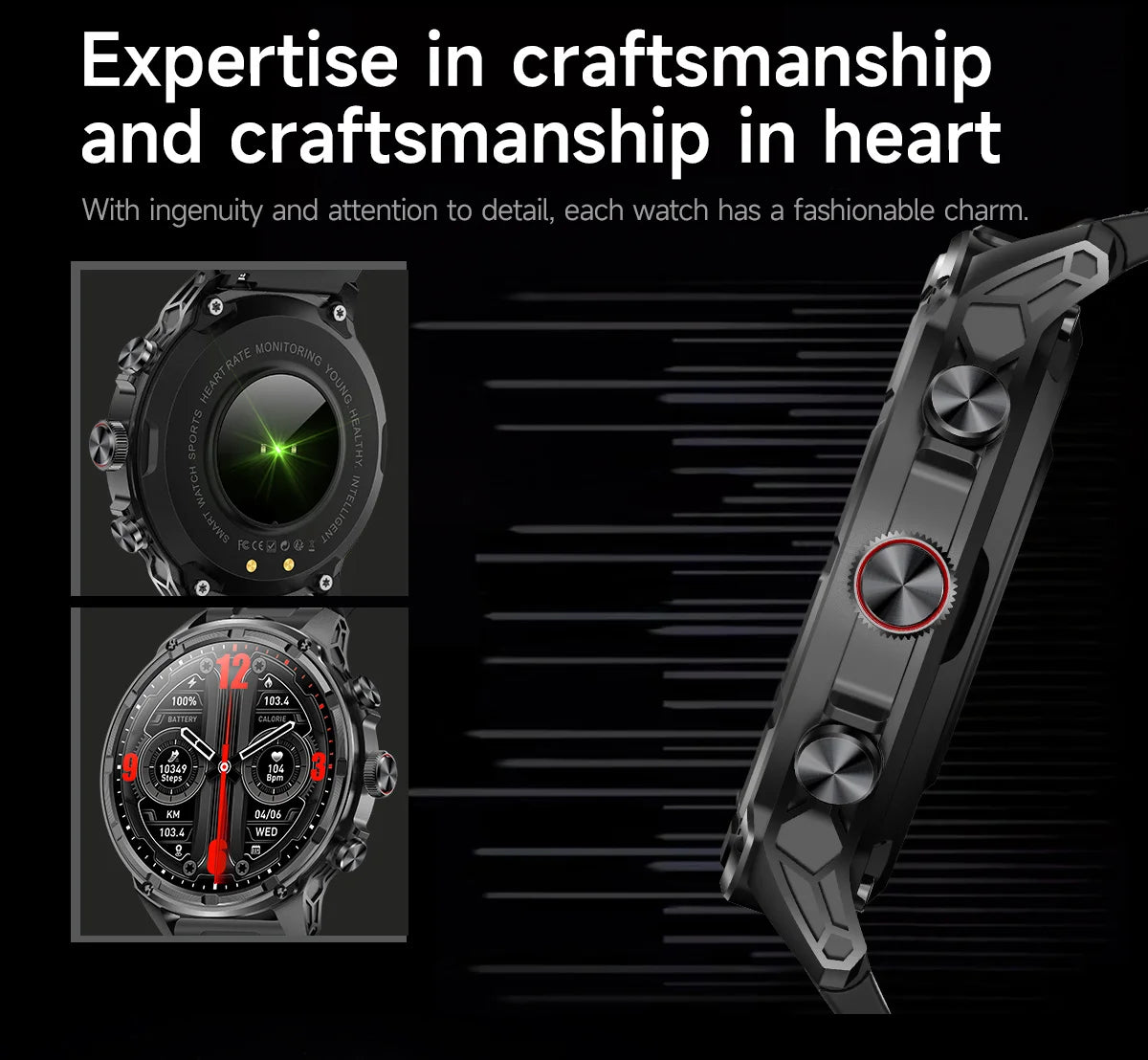 2024 Men's Smart Watch 1.85-inch Full Screen Touch Screen 360 * 360 Resolution IP67 Waterproof 710Mah Battery Capacity Watch