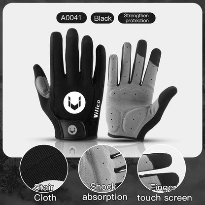 Cycling Anti-slip Full Finger Gloves MTB Bike Bicycle Gloves Pad Men Women Breathable Anti-shock Sports Gloves