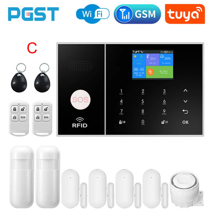 Wireless Home Alarm System Phone 4G Wifi Residential alarm Tuya Smart Home Child Safety protection Anti-theft Camera automation