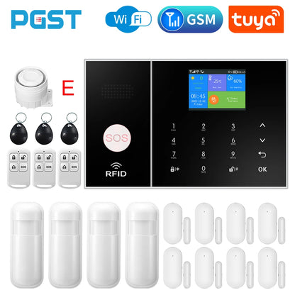 Wireless Home Alarm System Phone 4G Wifi Residential alarm Tuya Smart Home Child Safety protection Anti-theft Camera automation