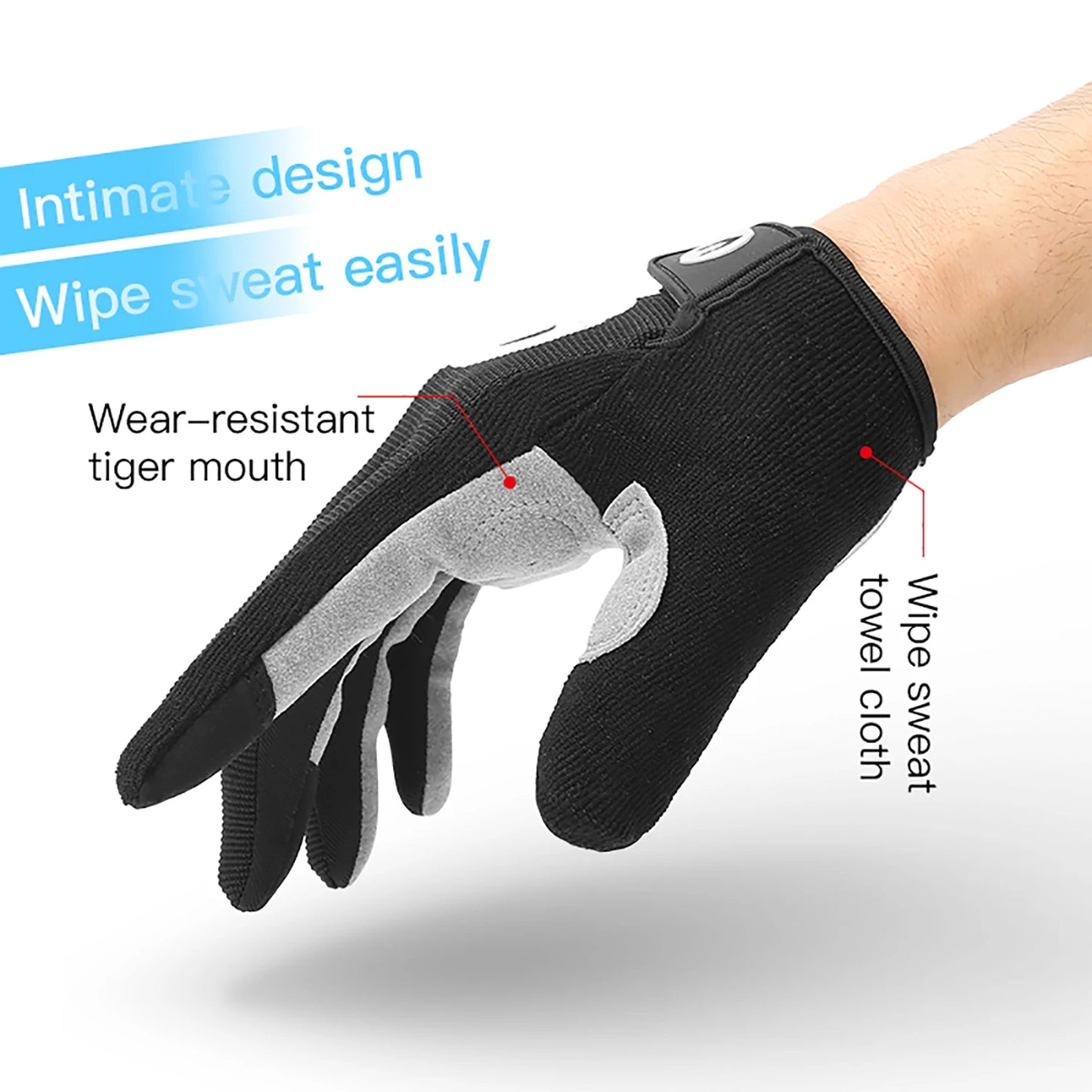 Cycling Anti-slip Full Finger Gloves MTB Bike Bicycle Gloves Pad Men Women Breathable Anti-shock Sports Gloves