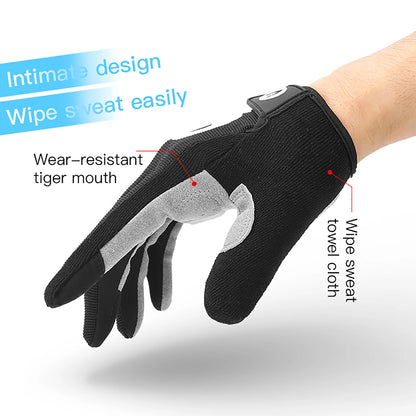 Cycling Anti-slip Full Finger Gloves MTB Bike Bicycle Gloves Pad Men Women Breathable Anti-shock Sports Gloves