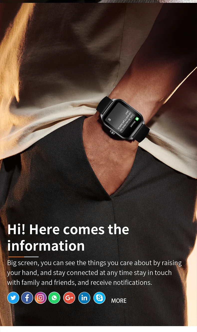2025 Smart Watch 2.01" IPS HD Display | IP68 Waterproof | Bluetooth 5.3 | 3D Curved Glass | Smart Features:Voice Assistant
