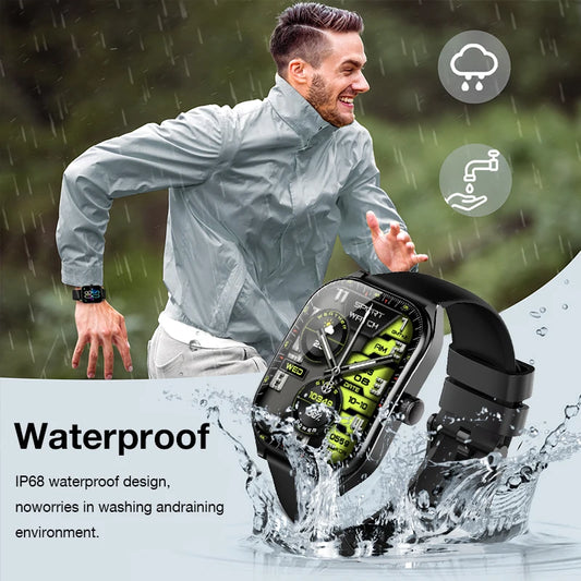 2025 Smart Watch 2.01" IPS HD Display | IP68 Waterproof | Bluetooth 5.3 | 3D Curved Glass | Smart Features:Voice Assistant