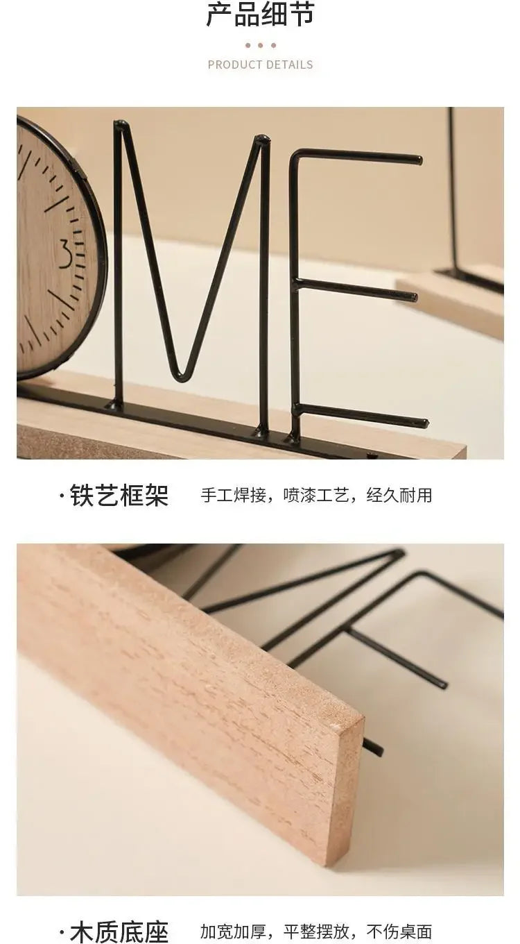 Handmade creative TV cabinet decoration furniture home living room bedroom wine cabinet office desktop clock decoration