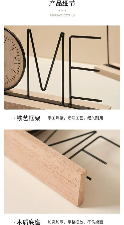 Handmade creative TV cabinet decoration furniture home living room bedroom wine cabinet office desktop clock decoration