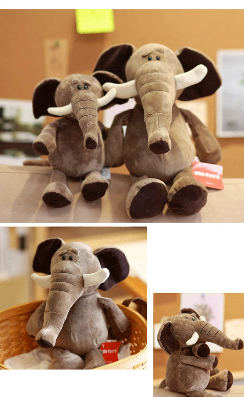 25CM Kawaii Jungle Animal Plush Toys Forest Animal Plush Dog Zebra Elephant Lion Fox Giraffe Children's Toys Doll Birthday Gift