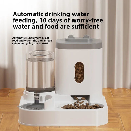Automatic water feeder, integrated bowl for water and food, dog bowl, cat bowl, pet bowl, pet supplies, automatic feeder