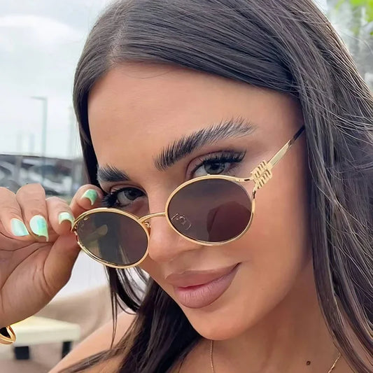 New Summer Sunglasses – Oval-shaped, high-end ins-style women's fashion sunglasses, cross-border influencer favorite.