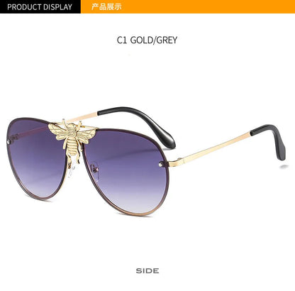 2022 Fashion Modern Oversized Sunglasses For Women Men Luxury Designer Sun Glasses Bee Decoration Trengding Shades UV400