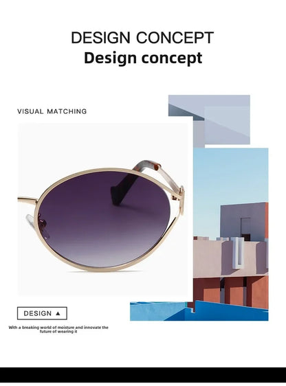 New Summer Sunglasses – Oval-shaped, high-end ins-style women's fashion sunglasses, cross-border influencer favorite.