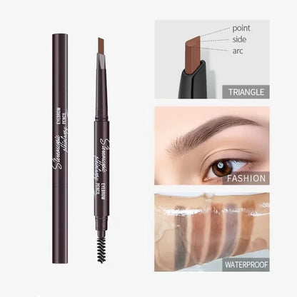 2 in 1 Eyebrow pencil professional Cosmetics makeup for women 5 Colors Waterproof Eyebrow Tattoo brush Long Lasting eyebrow pen