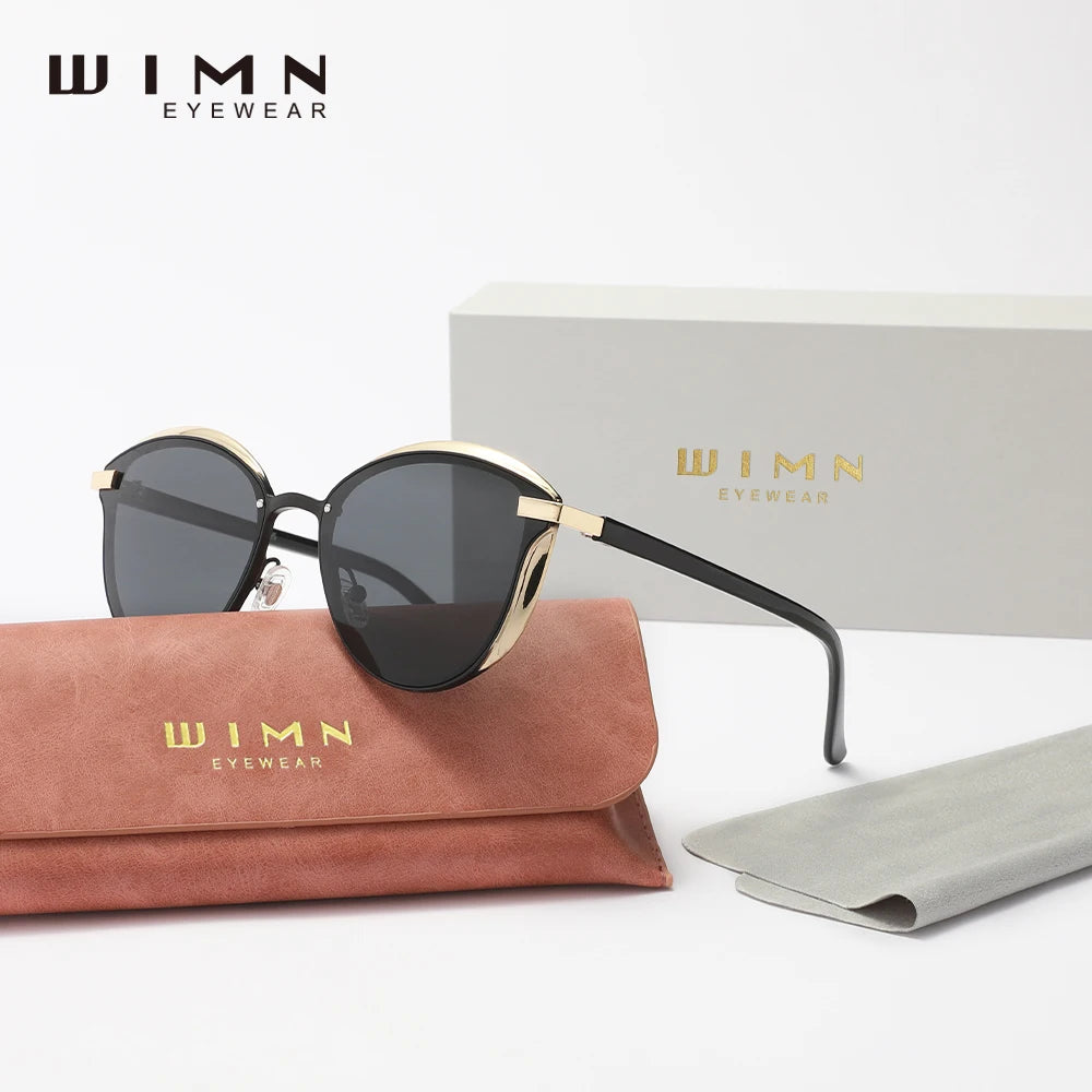 WIMN Polarized Sunglasses For Women Cat Eye Sun Glass Ladies Woman Eyewear Accessory UVAB Protection