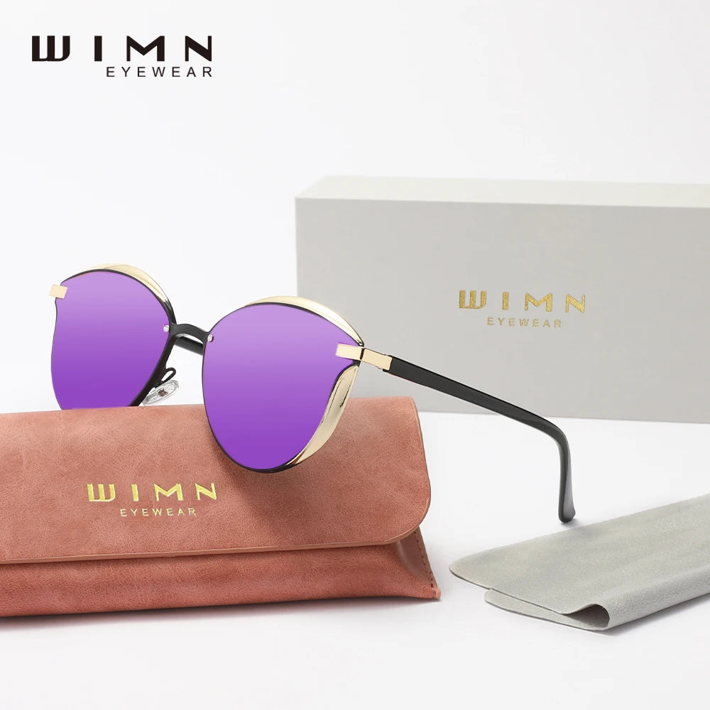 WIMN Polarized Sunglasses For Women Cat Eye Sun Glass Ladies Woman Eyewear Accessory UVAB Protection