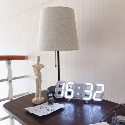 3D Digital Wall Clock Decoration for Home Glow Night Mode Adjustable Electronic Watch Living Room LED Clock Decor Clocks Garden