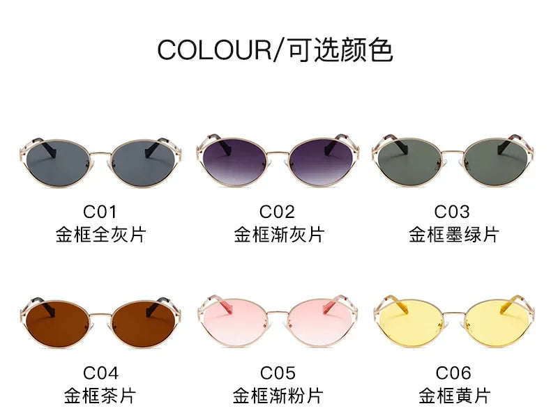 New Summer Sunglasses – Oval-shaped, high-end ins-style women's fashion sunglasses, cross-border influencer favorite.