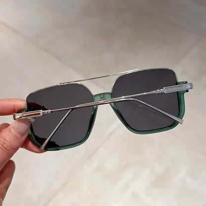 Women Vintage Oversized Sunglasses Fashion Men Square UV400 Shades Eyewear Unisex Trendy Ins Luxury Design Sun Glasses Goggles
