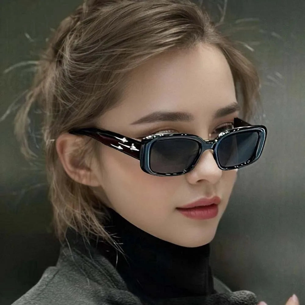 Elegant Square Sunglasses Women Men Casual Sun Glasses Female Male Fashion Mirror Vintage Outdoors Shades Oculos De Sol